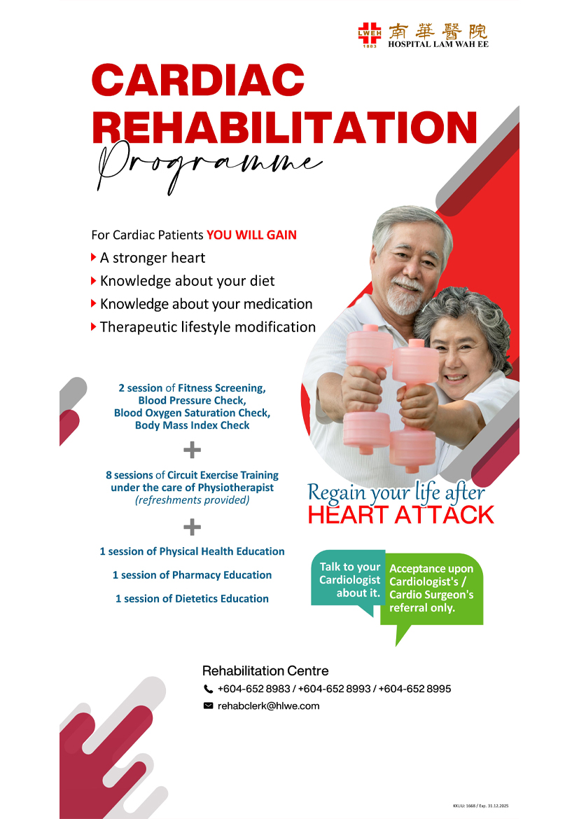 Cardiac rehabilitation programme Regain your life after heart attack